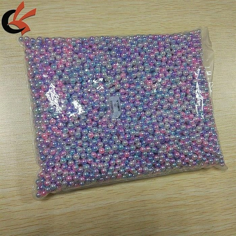 wholesale colorful plastic pearl with hole or without hole