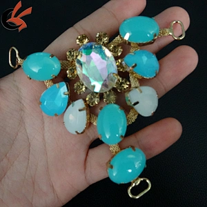 2018 new arrival fashion ladies glass shoe buckle accessories