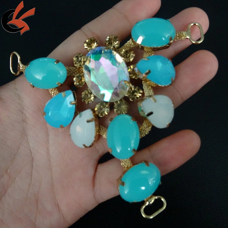 2018 new arrival fashion ladies glass shoe buckle accessories