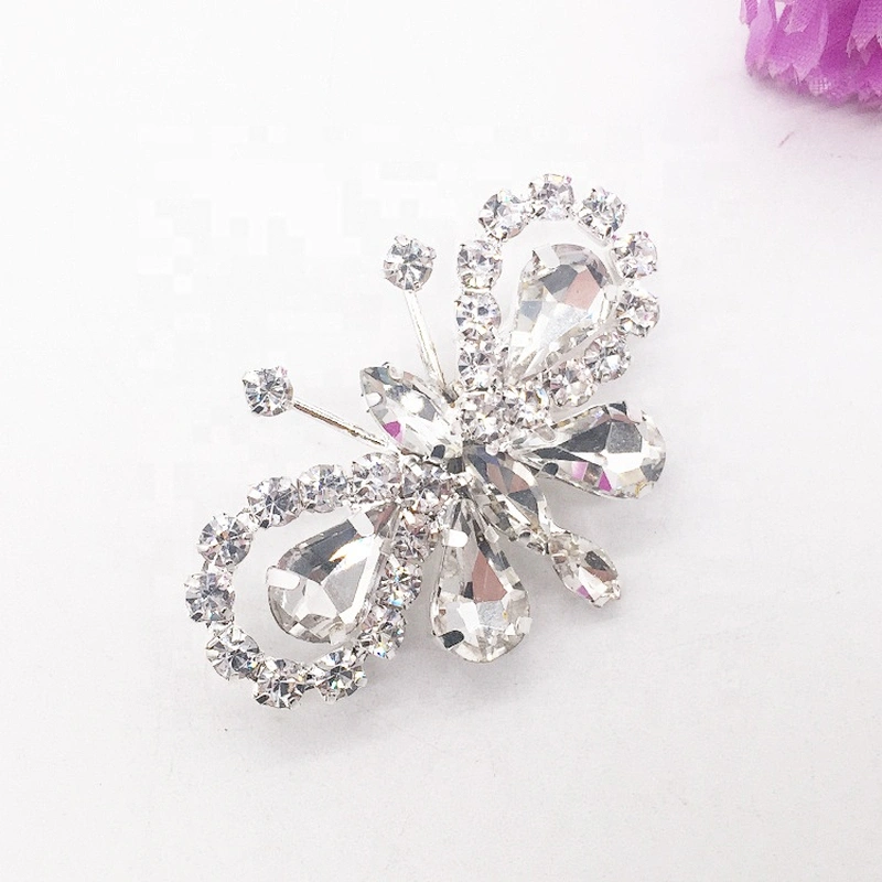 custom elegant butterfly saree pins insect design rhinestone brooch pin