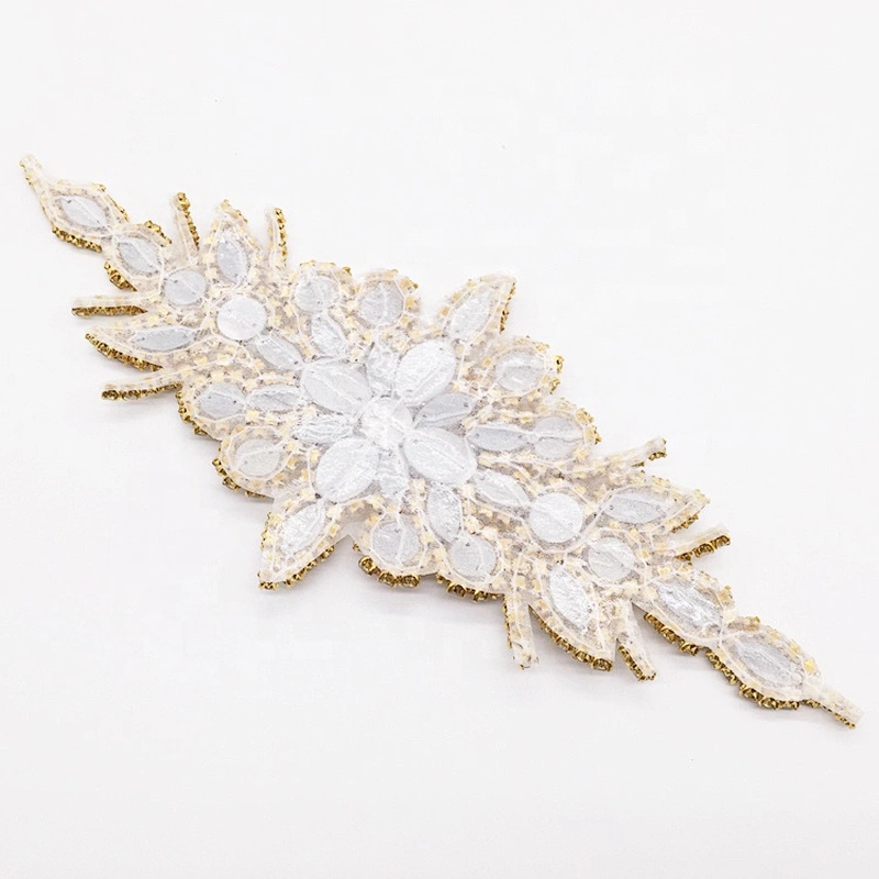 wholesale wedding clothing fabric handmade embroidery designs crystal rhinestone applique