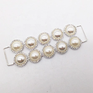 High Quality Bikini Design Accessories Swimwear Pearl Beads Bikini Connector For Wholesale