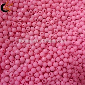 loose hot pink plastic bead for garment