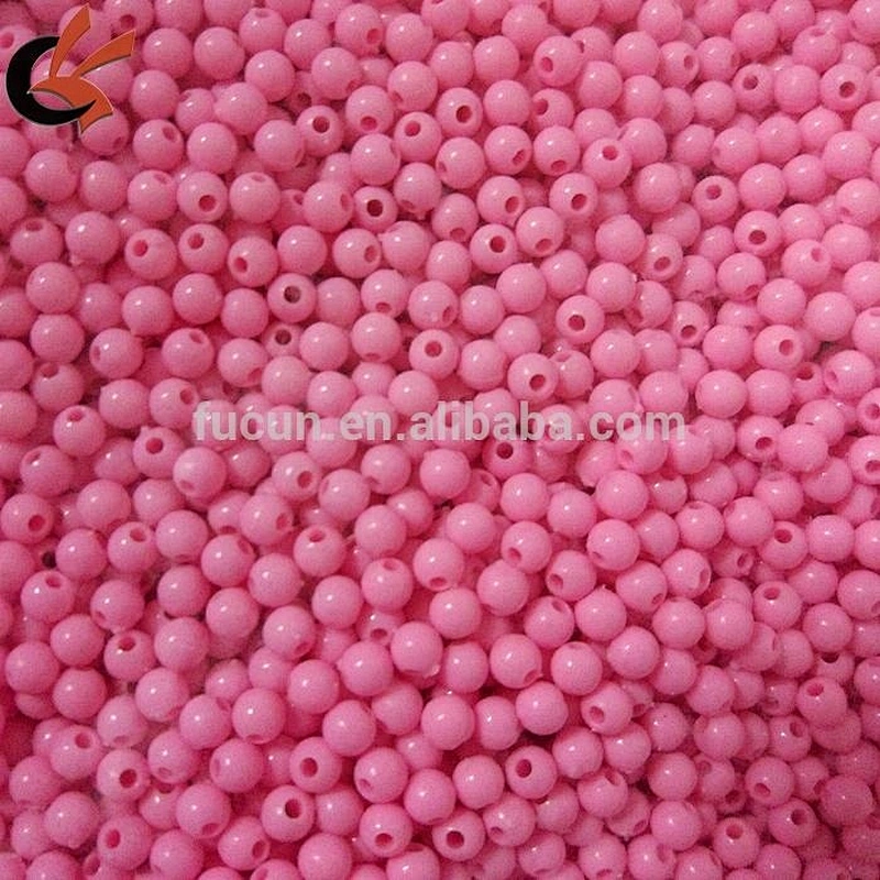 loose hot pink plastic bead for garment