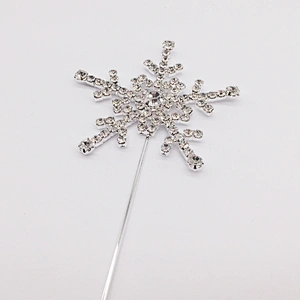 wedding christmas graduation party occasion christmas crystal snowflake cake toppers