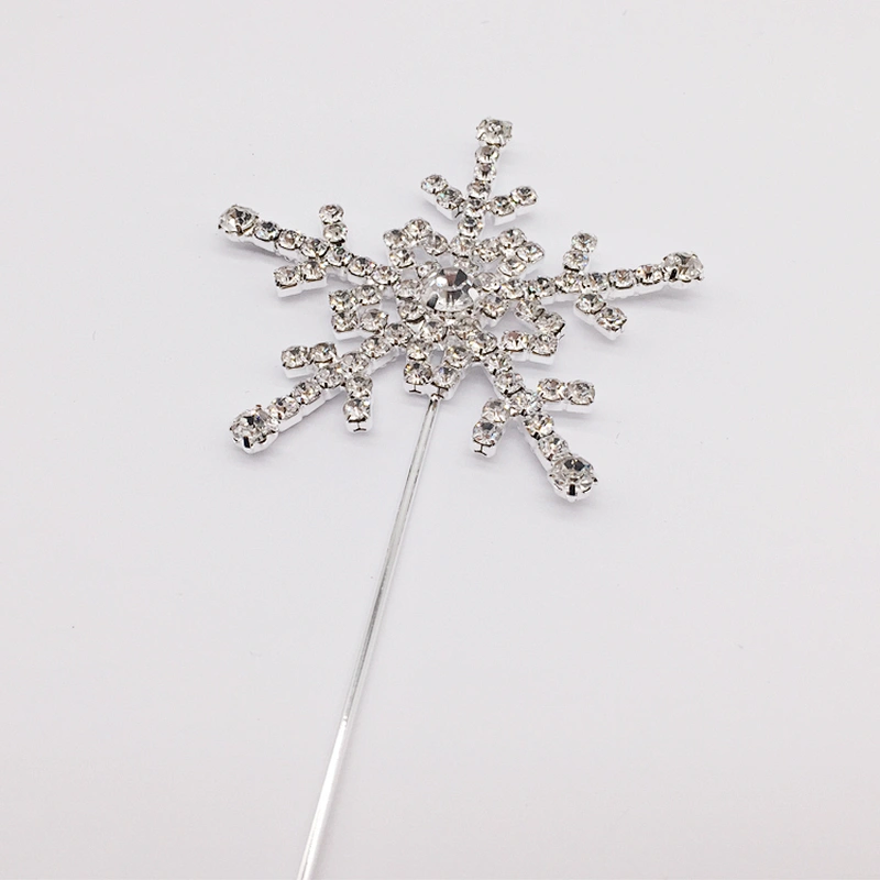 wedding christmas graduation party occasion christmas crystal snowflake cake toppers