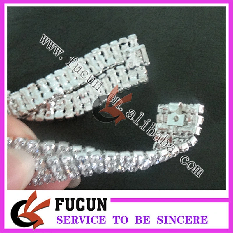 bulk wholesale hot sale crystal diamond bikini connector with chain back