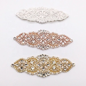 Guangzhou Supplier Custom Wedding Rhinestone Sheet Corset Waist Rhinestone Applique