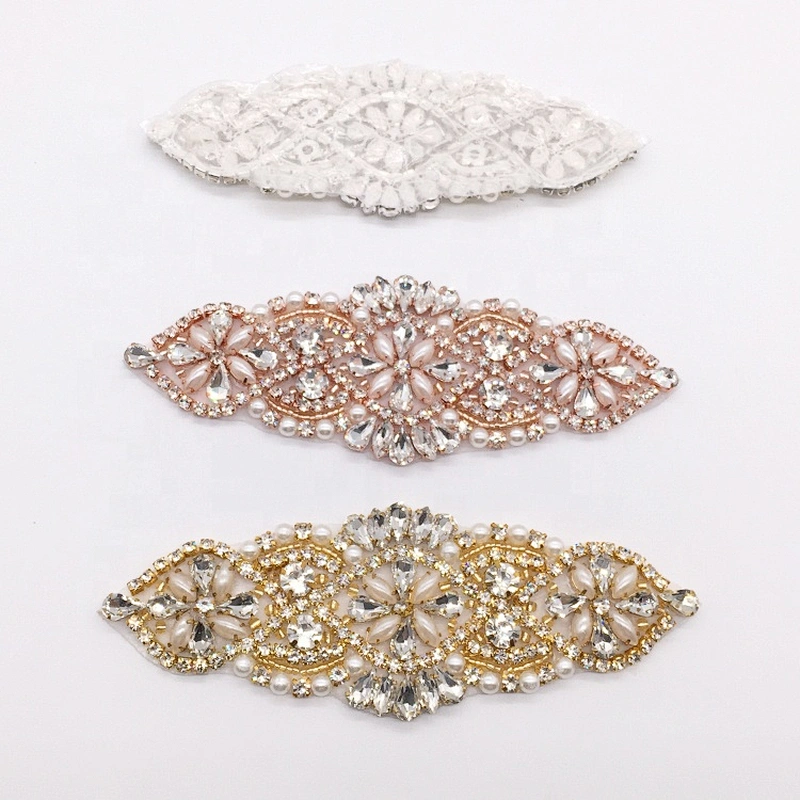 Guangzhou Supplier Custom Wedding Rhinestone Sheet Corset Waist Rhinestone Applique