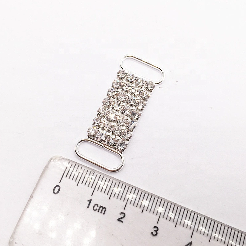 Wholesale lots bulk crystal plane rhinestone pave bikini connectors for swimwear suits