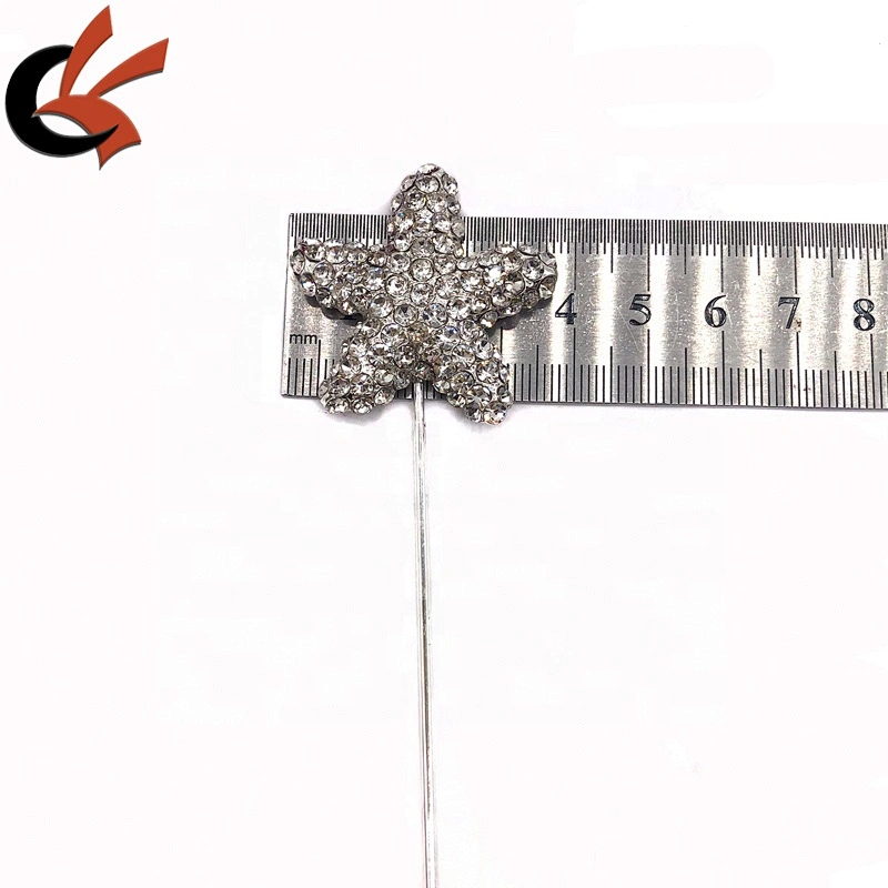Sparkly unique solid star shape wedding crystal rhinestone cake topper