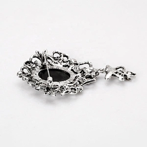 New arrival!! Vintage Style Shell Lady Head Brooch Antique Gold Brooch