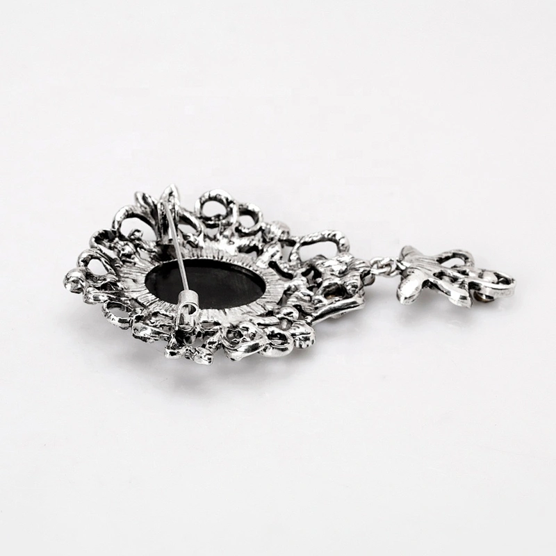 New arrival!! Vintage Style Shell Lady Head Brooch Antique Gold Brooch