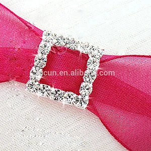 20mm crystal square mini alloy metal rhinestone buckles for dresses