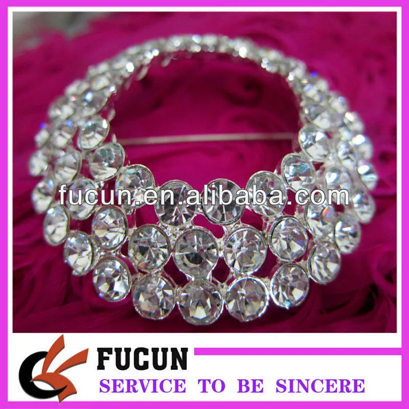 three row rhinestone buckles for wedding