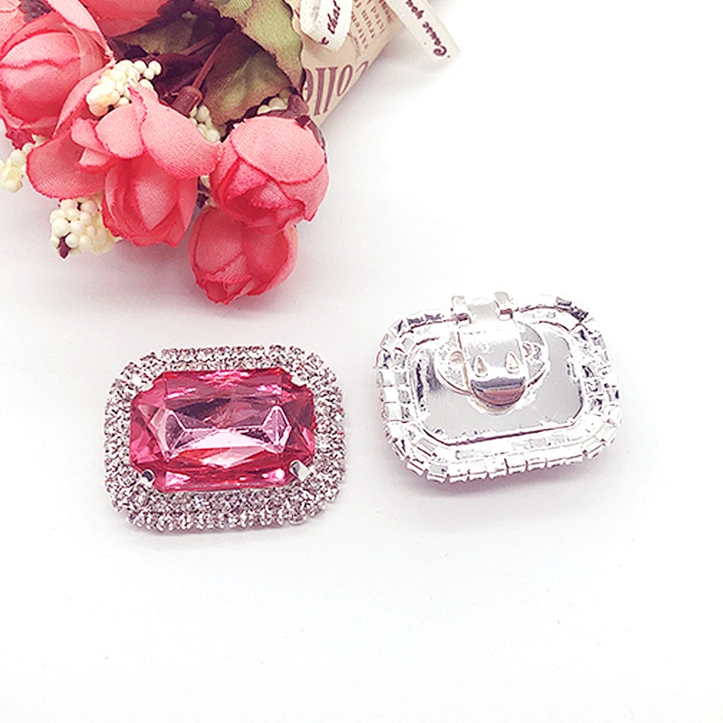 custom metal  rhinestone shoe clips on shoes decoration