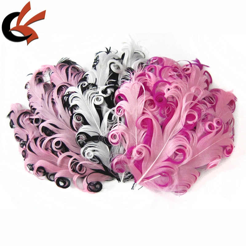 fashion curly colorful feather pads for headbands