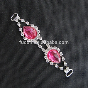 various color infinity rhinestone connector for headband bikini decoration