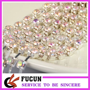 hot sale strass roll rhinestone loose cup chain rhinestone ab crystal roll chain