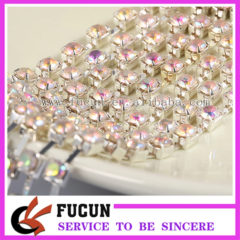 hot sale strass roll rhinestone loose cup chain rhinestone ab crystal roll chain