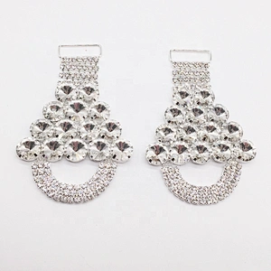 High Quality Jewelry Glass Metal Swimwear Buckle Parts Crystal Bikini Connectors