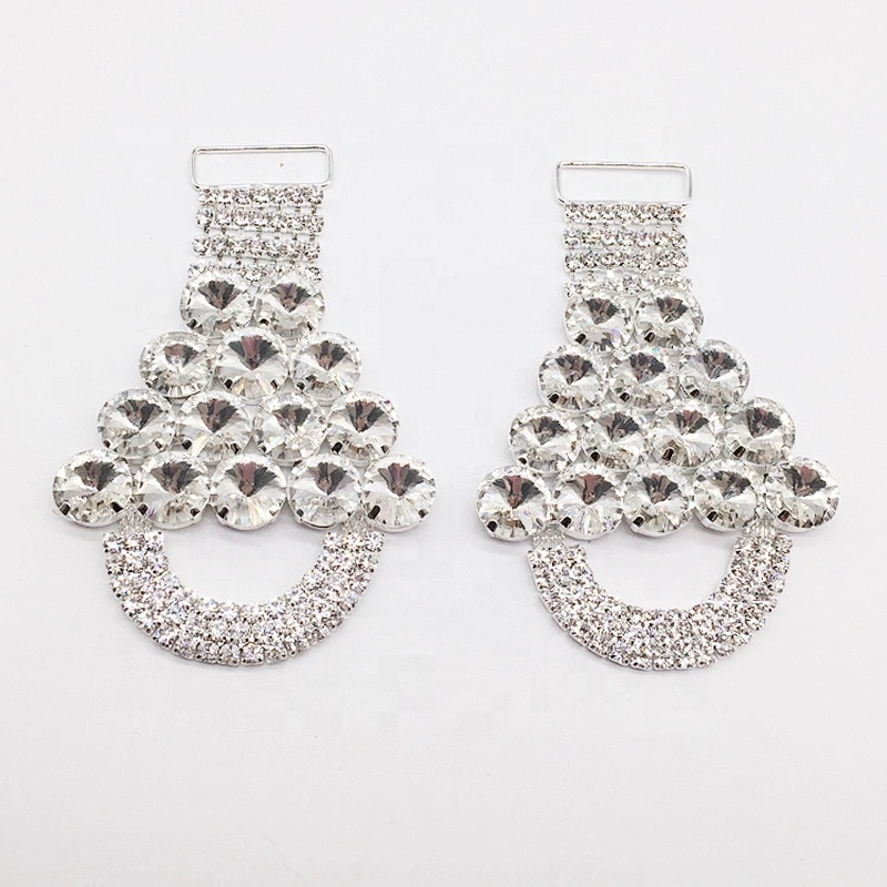 High Quality Jewelry Glass Metal Swimwear Buckle Parts Crystal Bikini Connectors