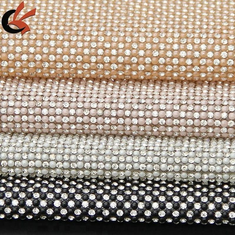 2018 High Quality Hot Fix Resin Rhinestone Mesh Trimming