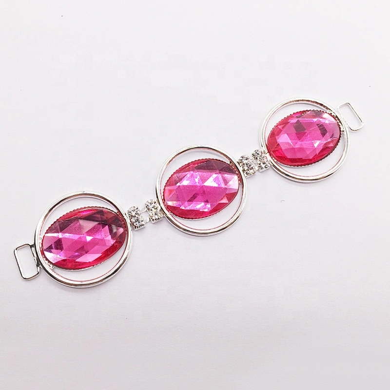12cm Crystal Red Diamond Acrylic Neck Rhinestone Connector For Sandbeach Bikinis