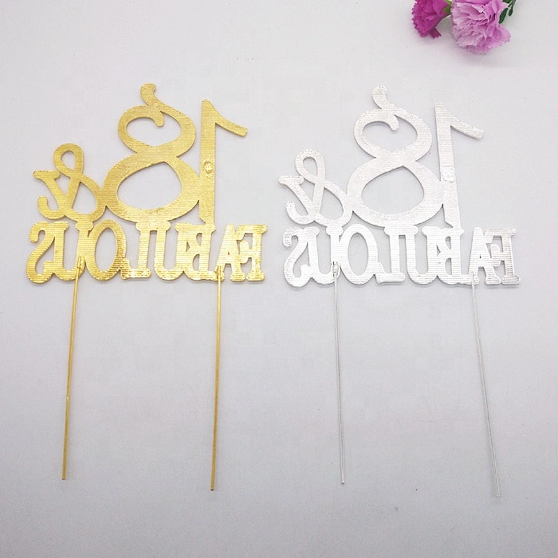 18 Birthday party rhinestone 18&FABULOUS cake topper cake decoration