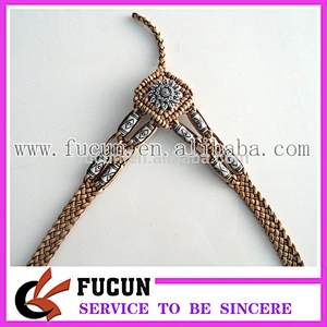 Latest fancy ladies shoes upper/sandal accessories from Guangzhou shoes material market