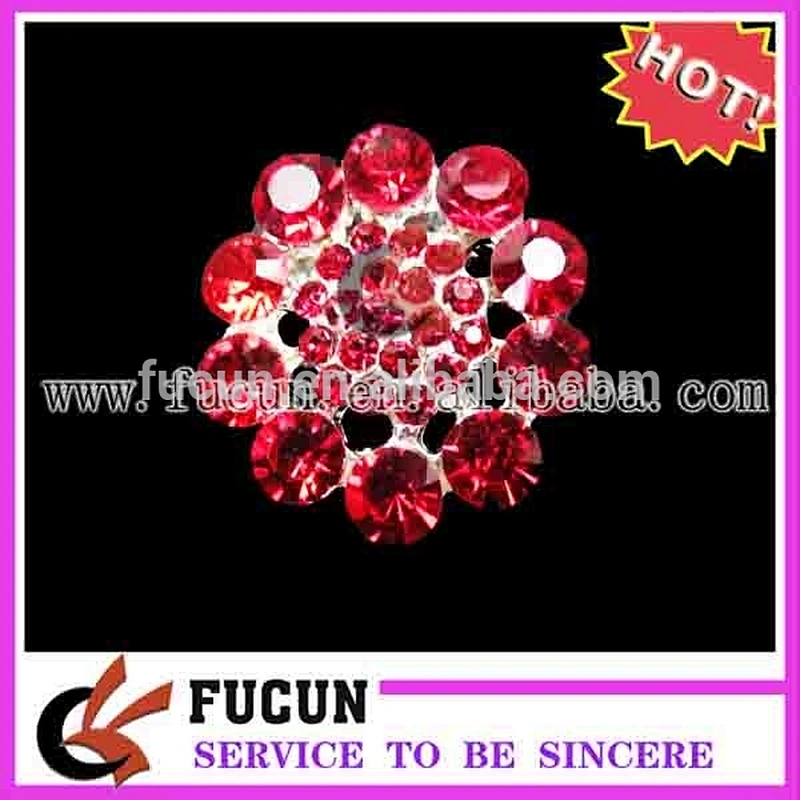 customized small rhinestone button brooch pins for wedding in bulk