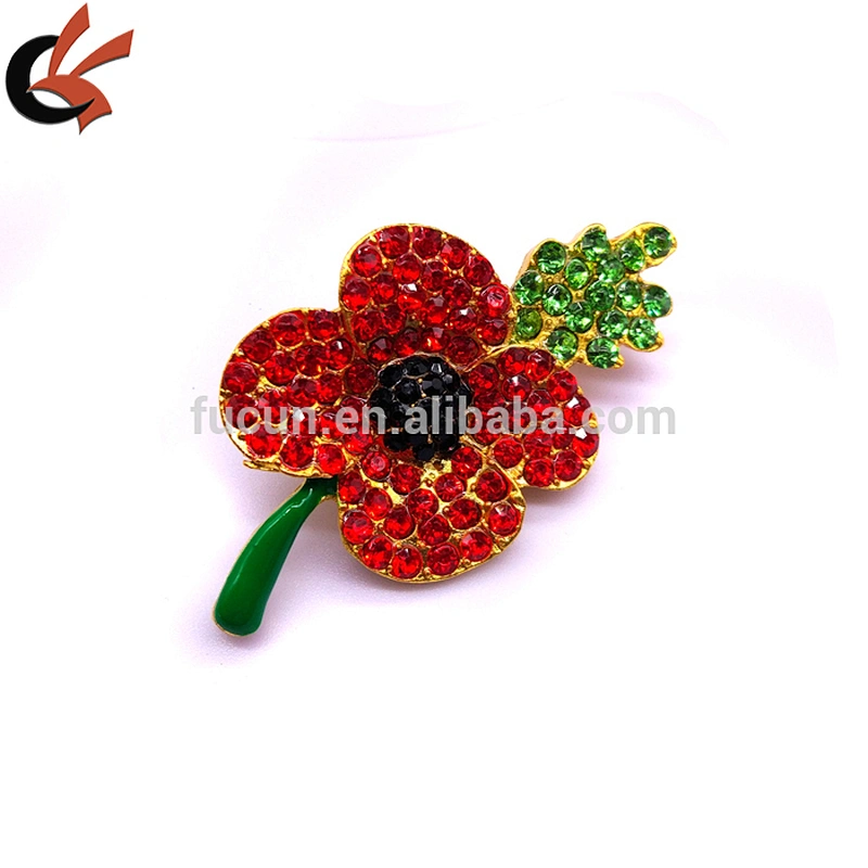 Stunning Rhinestone Custom Flower Brooch Lapel Badge Brooches & Pins