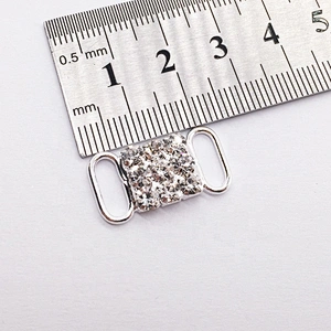 wholesale diamante bikini accessories small crystal rhinestone connector for bikini bra