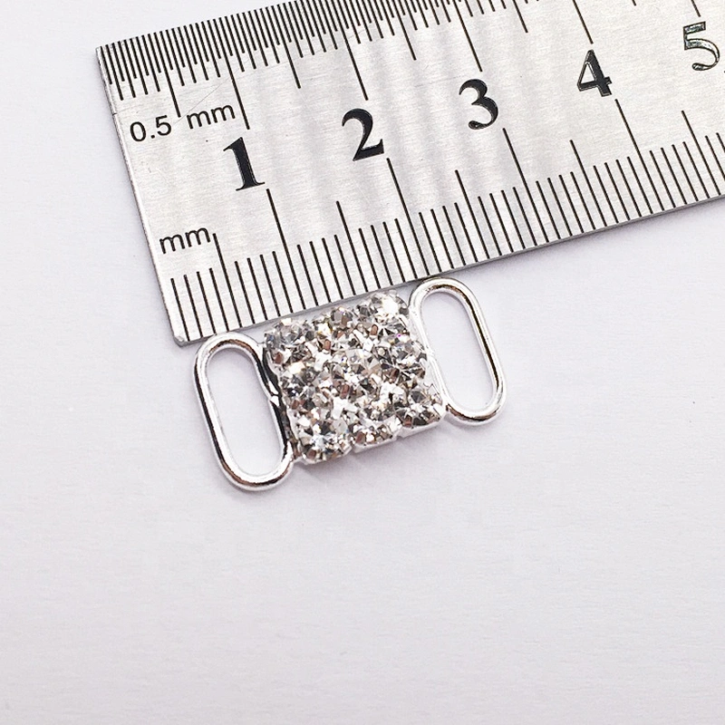 wholesale diamante bikini accessories small crystal rhinestone connector for bikini bra