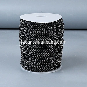 wholesale cheap plastic colorful rhinestone banding chain trimming