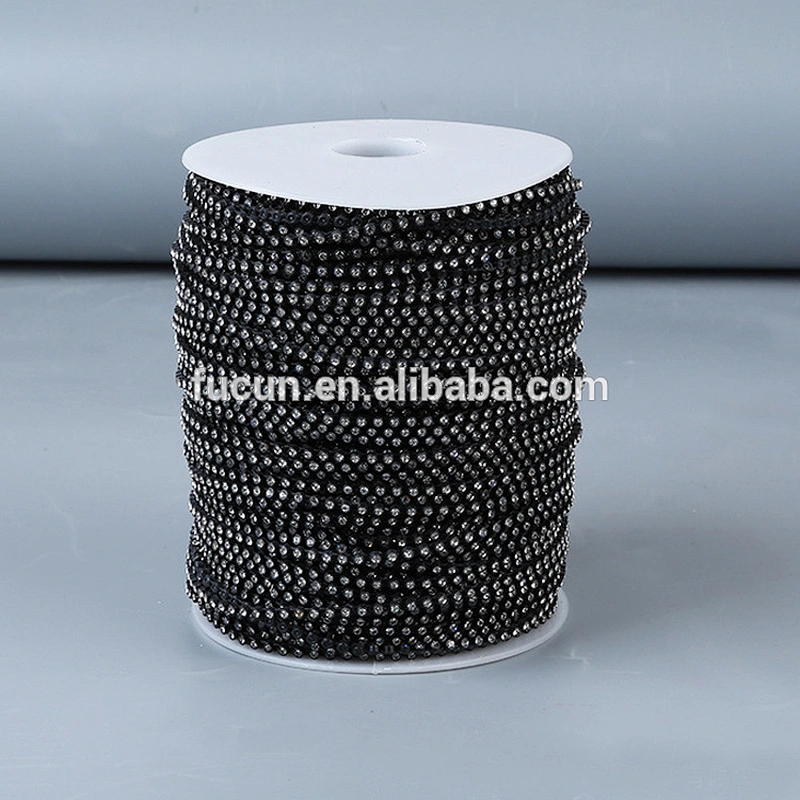 wholesale cheap plastic colorful rhinestone banding chain trimming