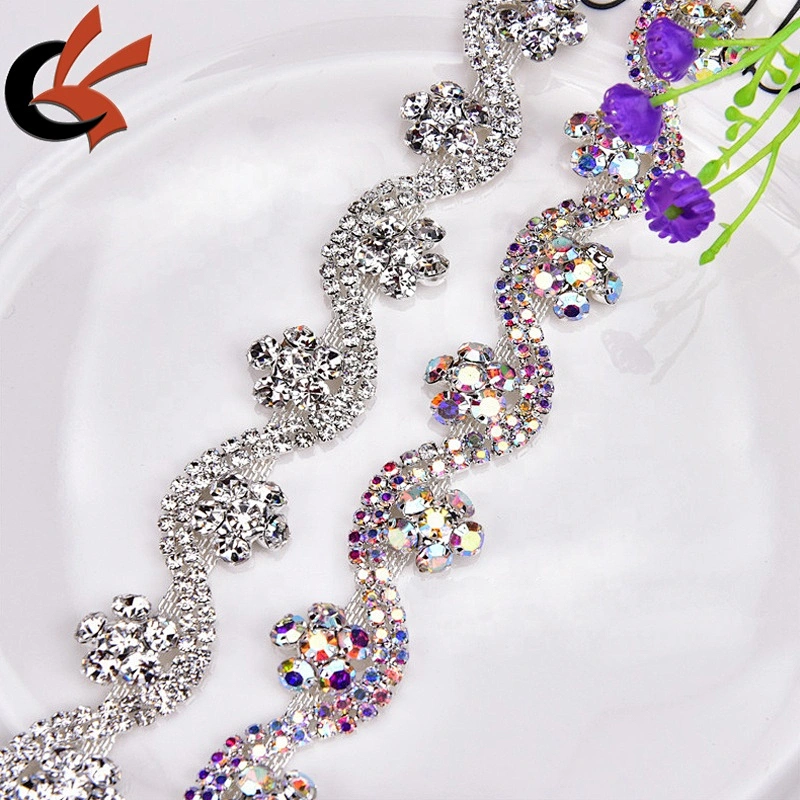 AB crystal rhinestone banding trimming for Carnival dressing decoration