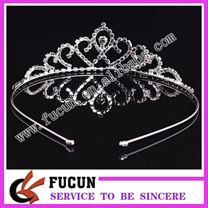 Fashion Single Cut Diamond Wedding Tiara Bling Rhinestone Princess Crown Wholesale Victorian Jewelry Crown Tiaras