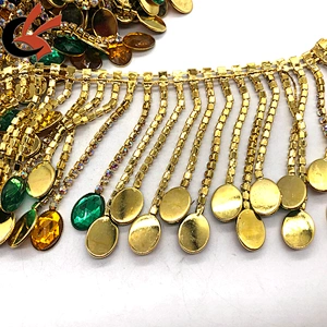 Carnival Rhinestone Fringe Chain Rhinestone Tassels Trim Cup Trim