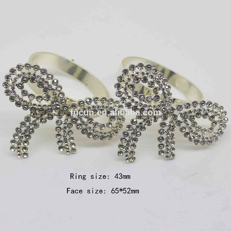 Customized Wedding Diamante Rhinestone Napkin Rings for hotel&restaurant decoration
