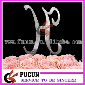 crystal letter wedding cake topper decoration centerpieces