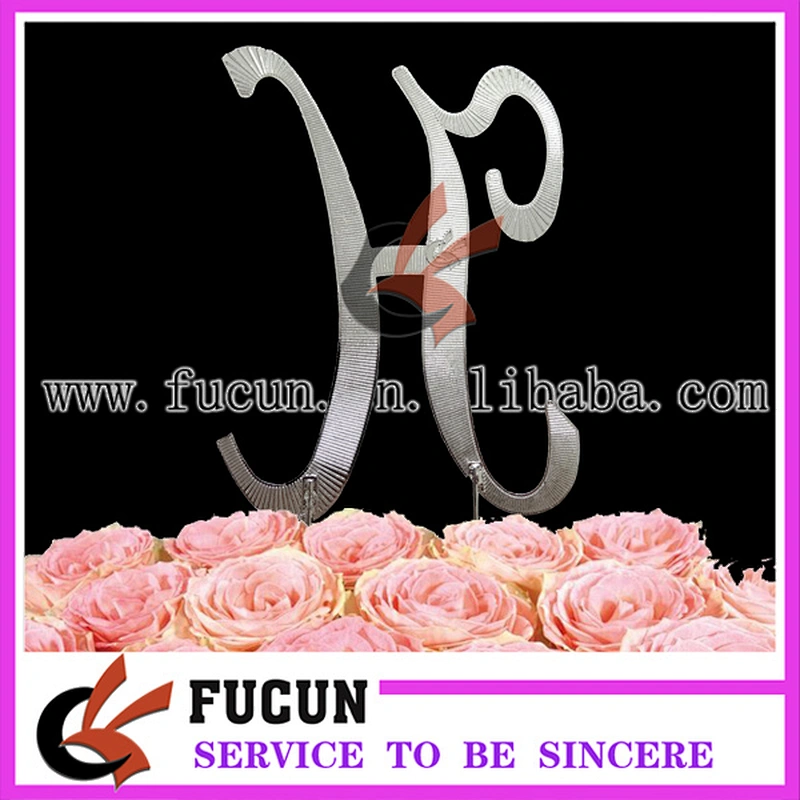 crystal letter wedding cake topper decoration centerpieces