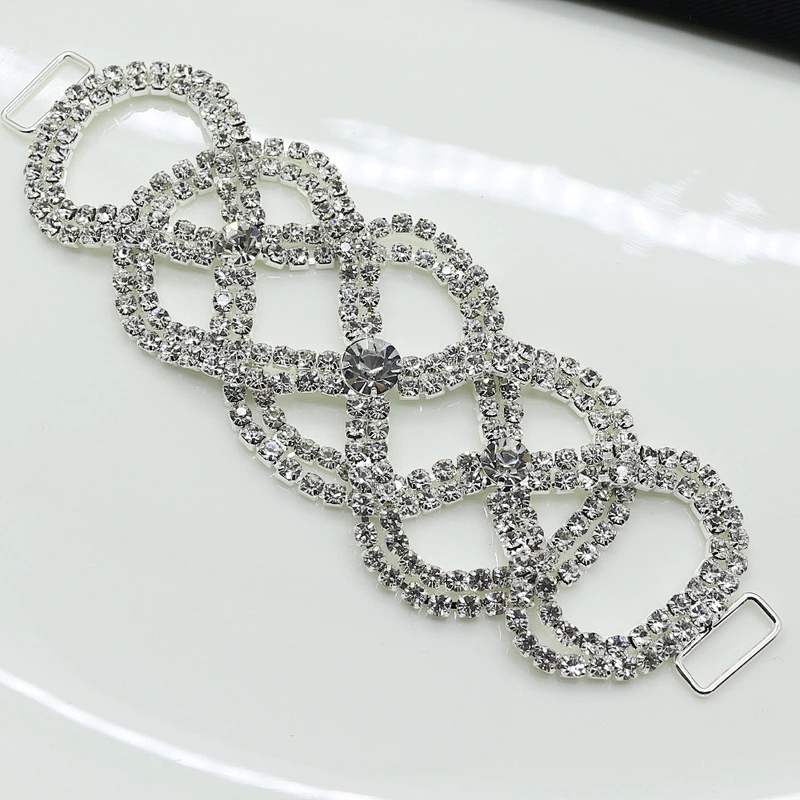 15*145mm new design crystal bikini buckle connector for bikini decoration