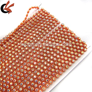 plastic base Crystal AB Neon Rhinestone Banding