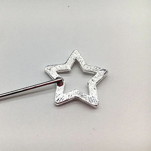 2019 charming silver plated crystal 2.5cm star shape rhinestone cake topper for child party wholesale