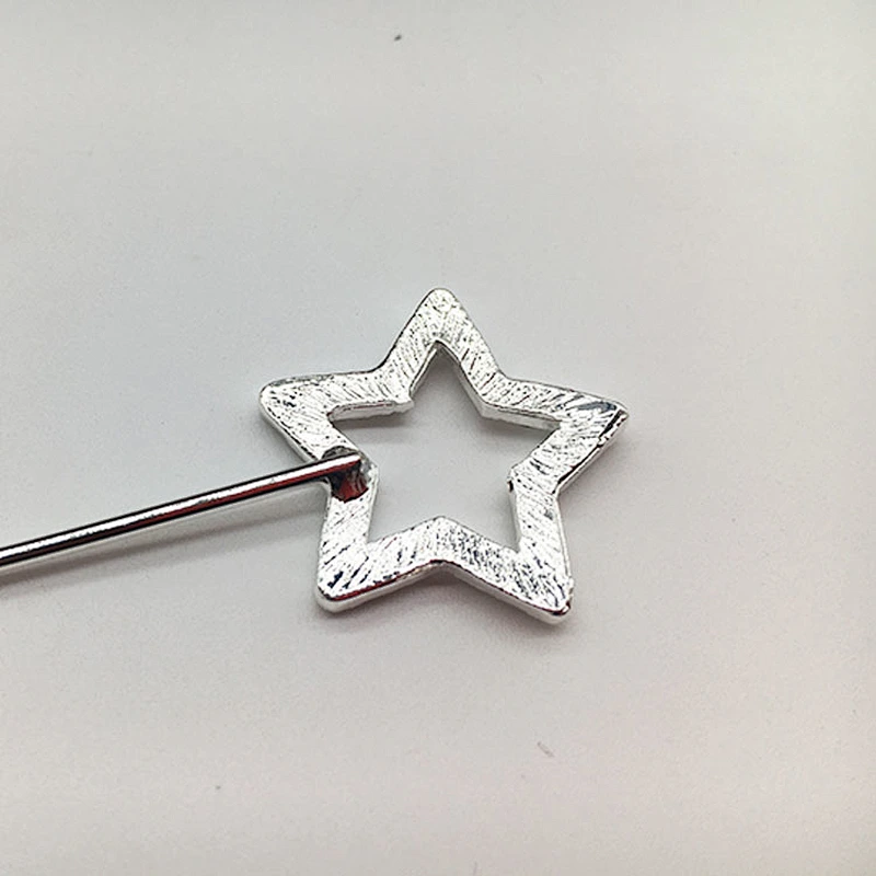 2019 charming silver plated crystal 2.5cm star shape rhinestone cake topper for child party wholesale