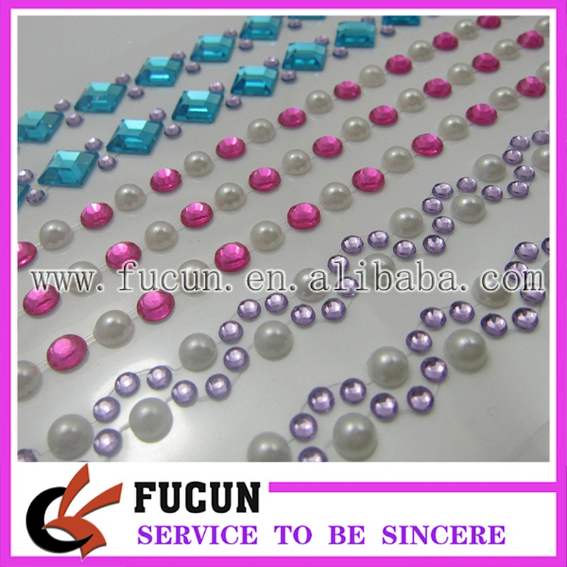 Wholesale round acrylic diamond high quality rhinestone sticker