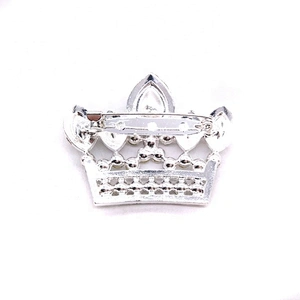 Sparkly rhinestone crown brooch pin for Wedding Bouquet Bridal Sash Embellishment Dress Applique