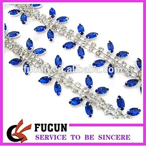 Alibaba wholesale Crystal rhinestone beaded trim
