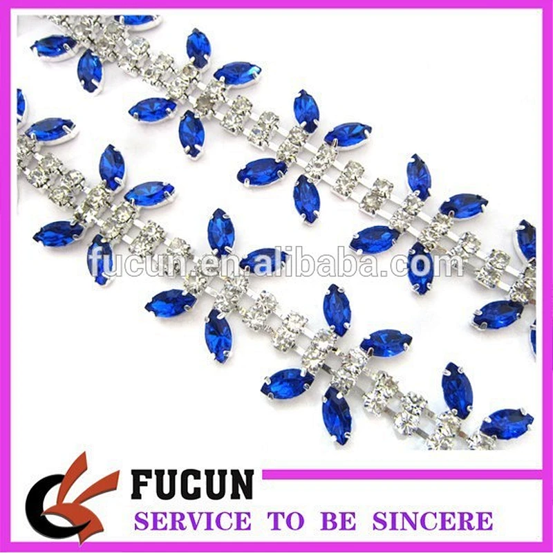 Alibaba wholesale Crystal rhinestone beaded trim